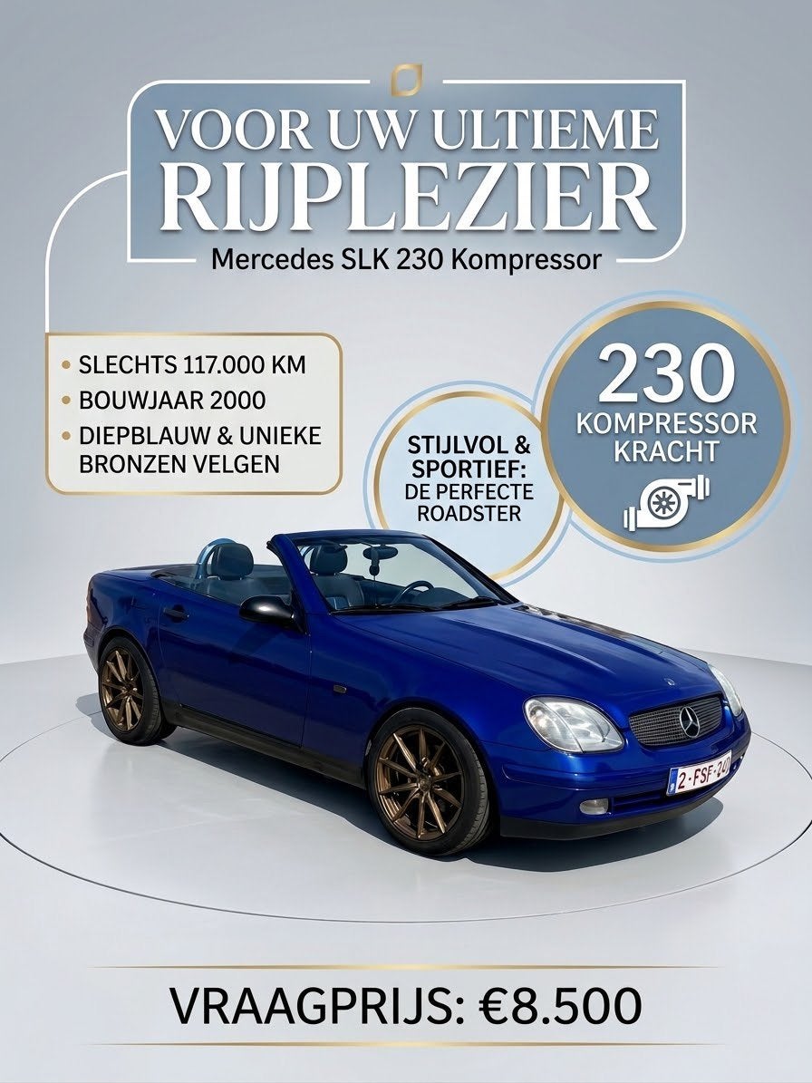 Mercedes slk 230 compressor, Auto's, Mercedes-Benz, Particulier, SLK, Cabriolet, Automaat, Ophalen
