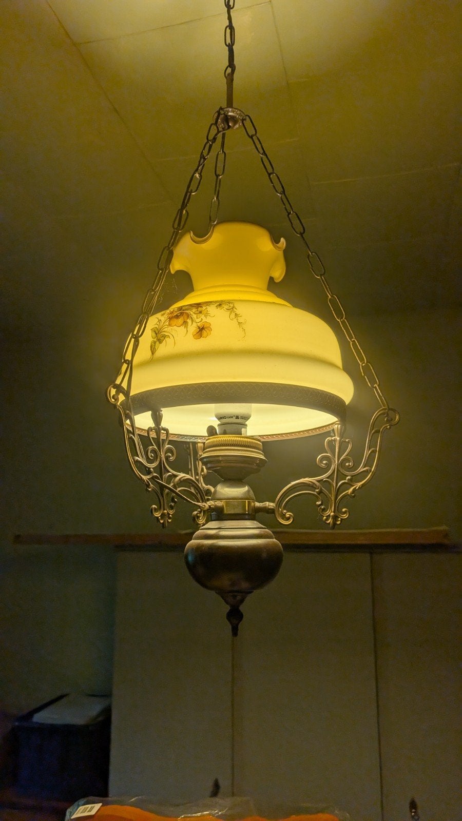 Antieke hanglamp petroleum Lampe Belge, Antiek en Kunst, Antiek | Verlichting, Ophalen