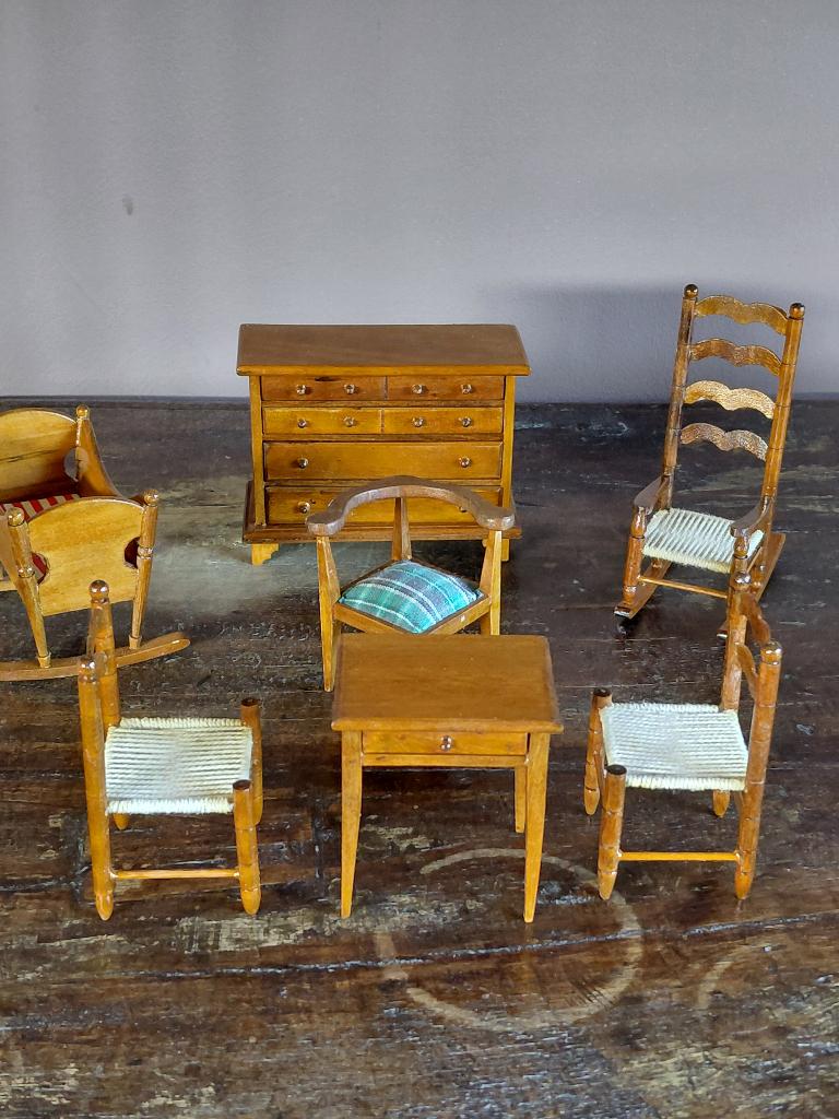 Vintage zweedse miniatuur meubelen, Ophalen of Verzenden