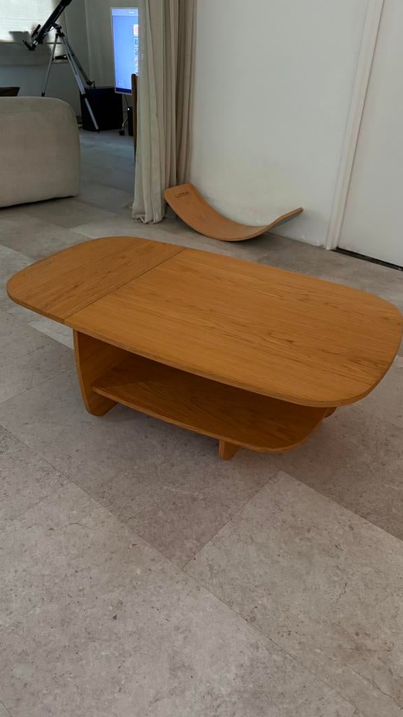 Eiken fineer salontafel, Huis en Inrichting, Ophalen, Gebruikt