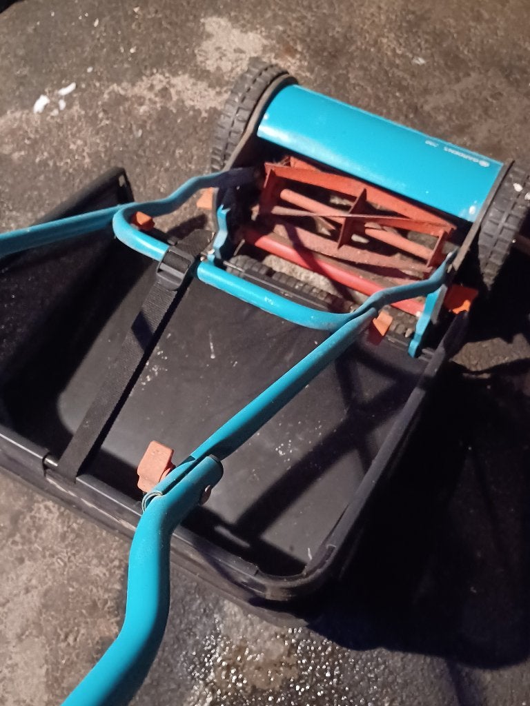 grasmaaier, Tuin en Terras, Grasmaaiers, Cirkelmaaier, Gebruikt, Ophalen of Verzenden, Opvangbak