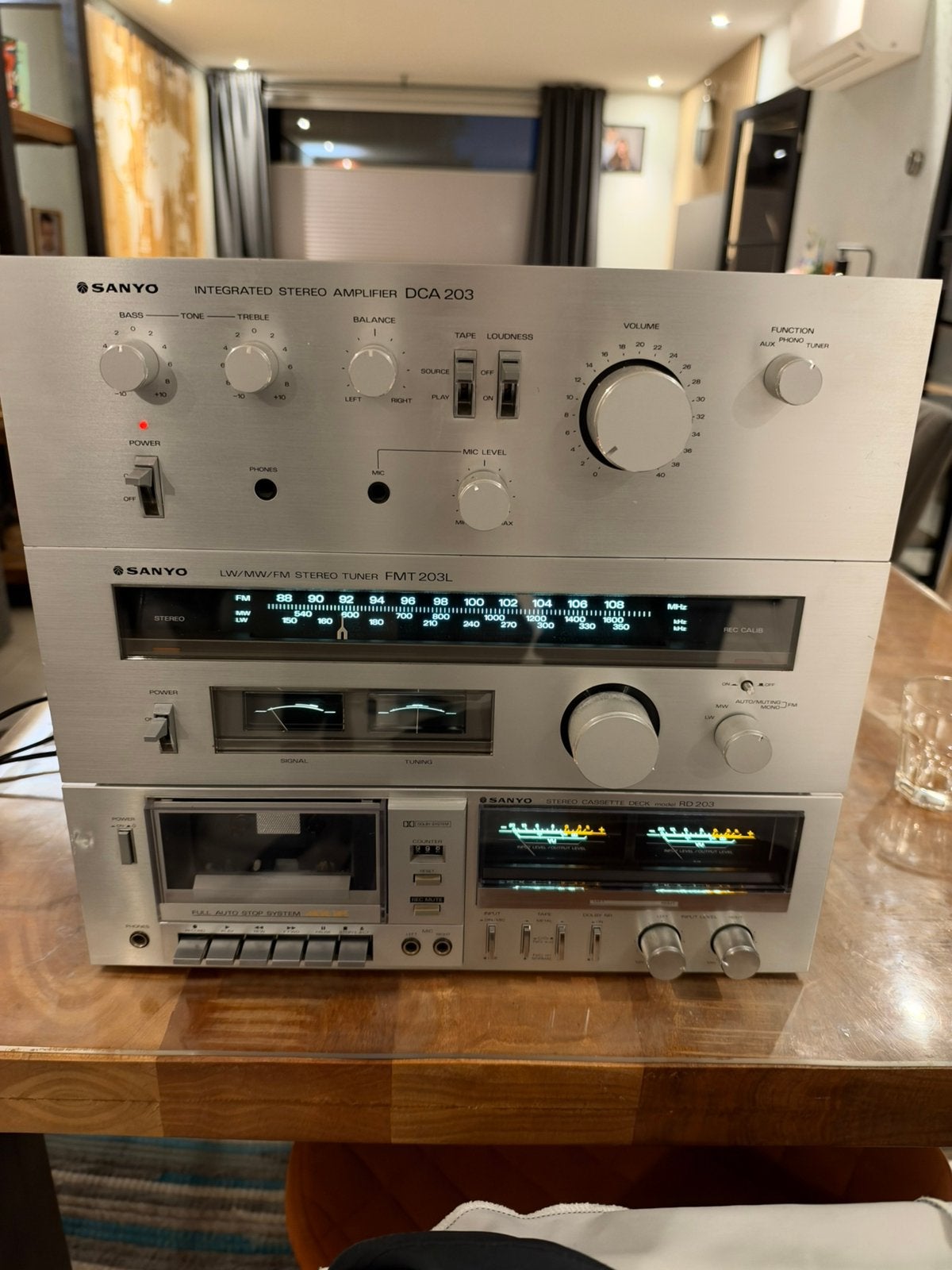 Sanyo vintage stereo losse componenten, Ophalen of Verzenden, Zo goed als nieuw, Cassettedeck, Losse componenten
