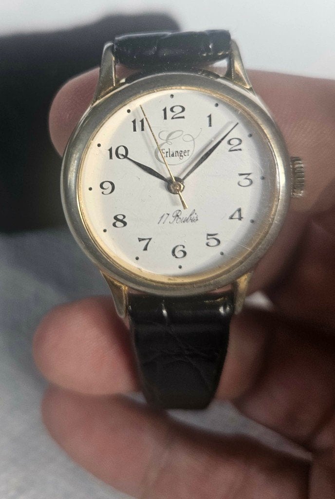 Montre Erlanger Femme 17 Rubis Mécanique Vintage (MW107), Antiquités & Art, Enlèvement ou Envoi