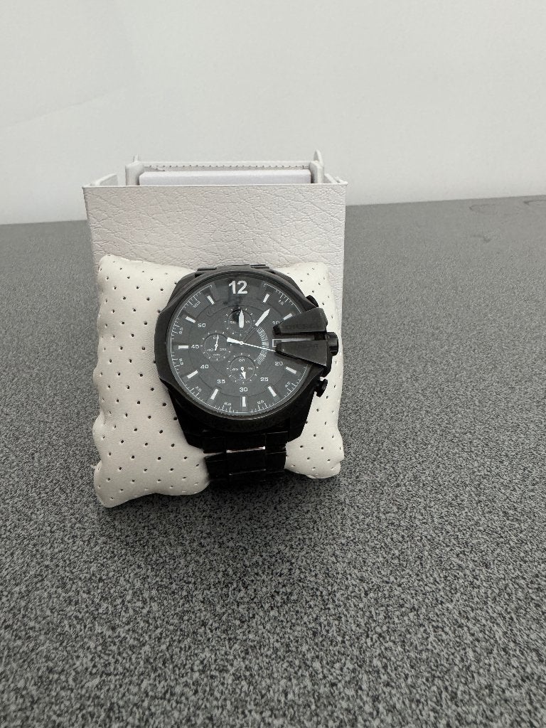 Diesel Mega Chief Chronograaf, Bijoux, Sacs & Beauté, Montre-bracelet, Autres marques, Enlèvement ou Envoi, Acier