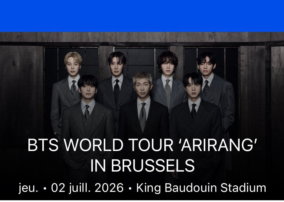 Concert BTS ce soir à Brussel, Tickets & Billets, Concerts | Pop, Une personne, Juillet