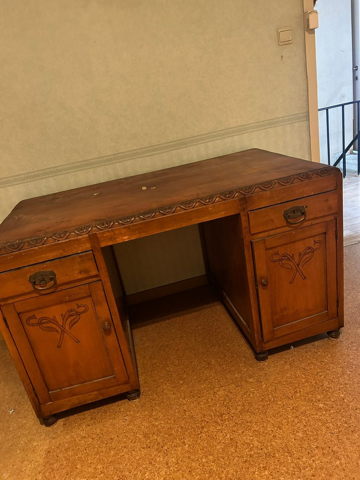 Antiek Eiken Art Deco Bureau, Enlèvement