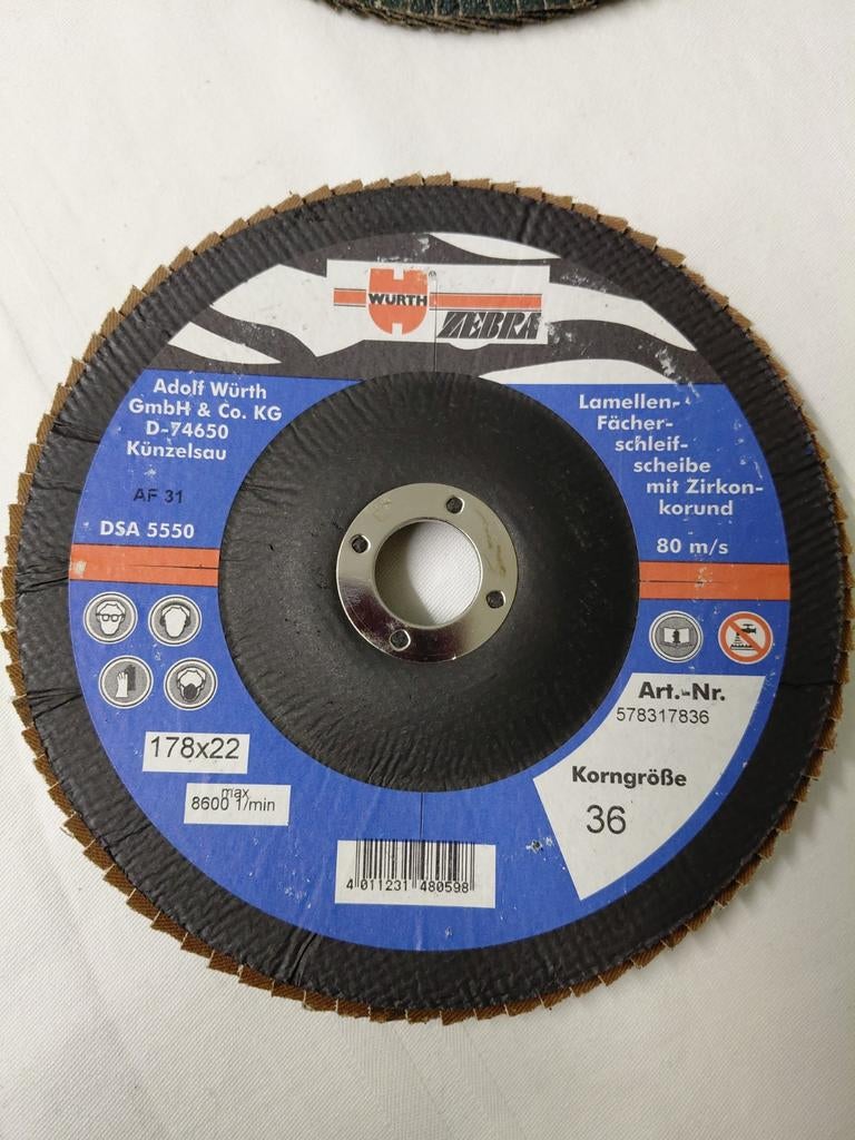 Disques abrasifs Wurth ( 4 pièces), Enlèvement ou Envoi
