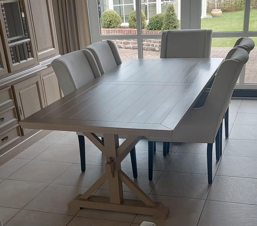 Eettafel 220 op 100, Huis en Inrichting, Tafels | Eettafels, Ophalen of Verzenden