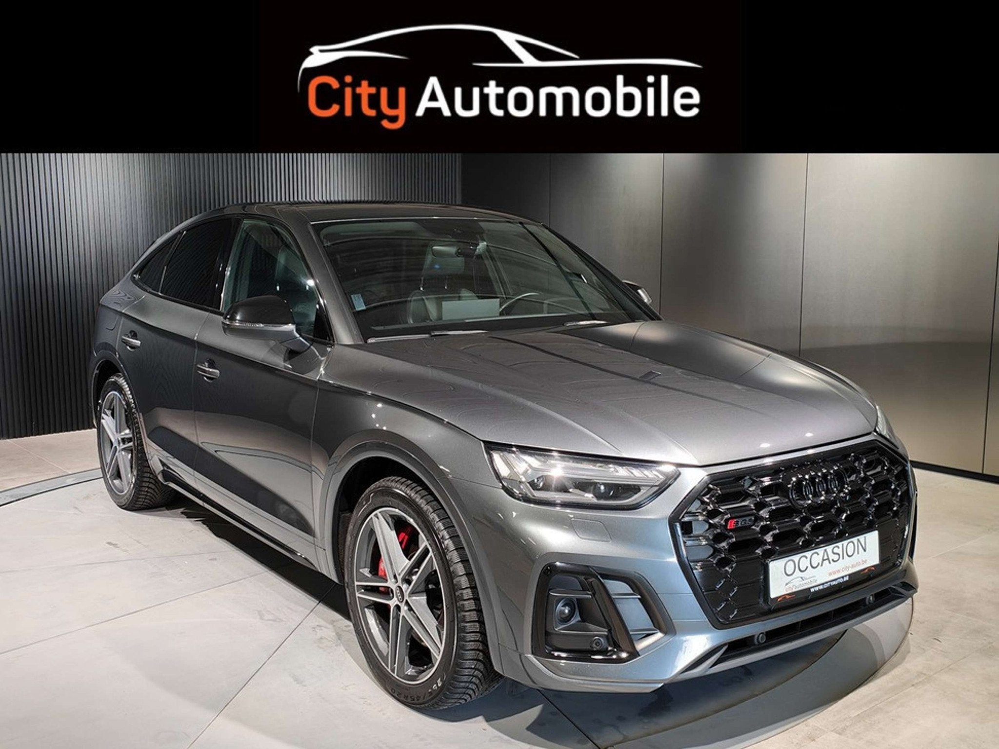 Audi SQ5 3.0 TDI V6 SPORTBACK CARPLAY TOIT OUV CAMERA SIEGE, Cuir, Argent ou Gris, Achat, Noir