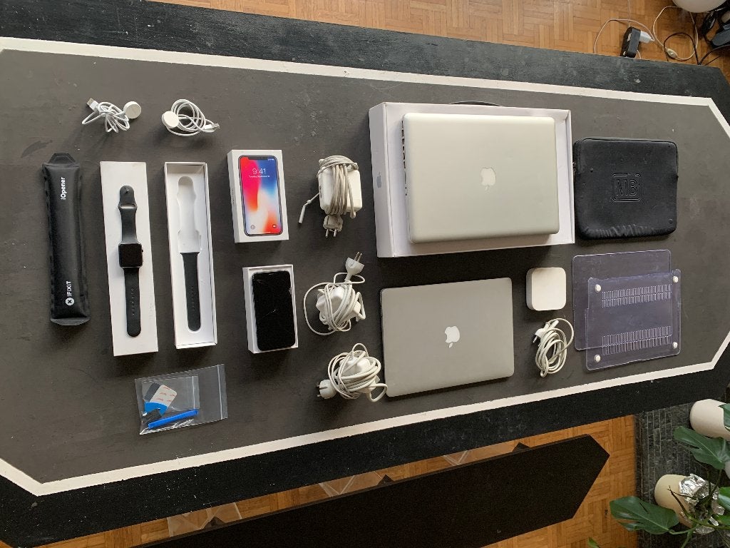 Apple Bundel, Macbook Pro+Air, Iphone X, Airport Express, .., Computers en Software, Overige Computers en Software, Ophalen, Gebruikt