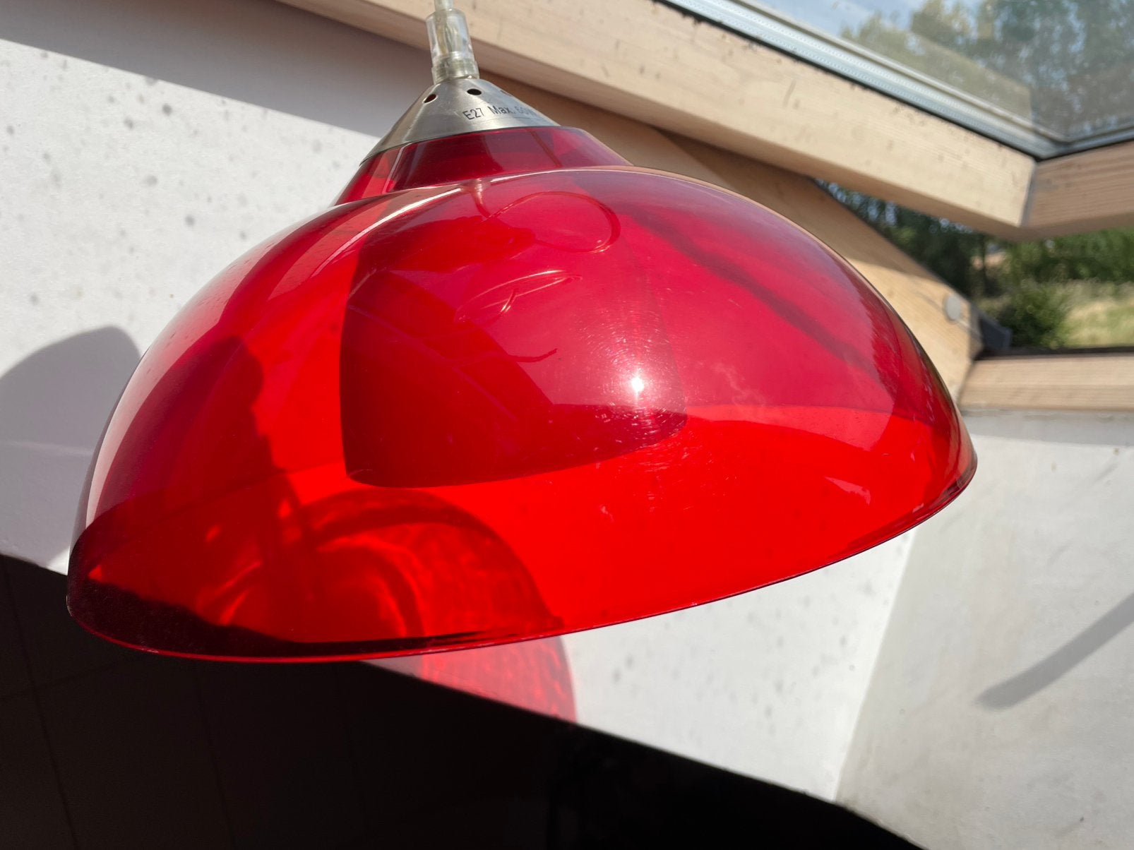 Lampes, Maison & Meubles, Rouge, Comme neuf, Verre, Enlèvement