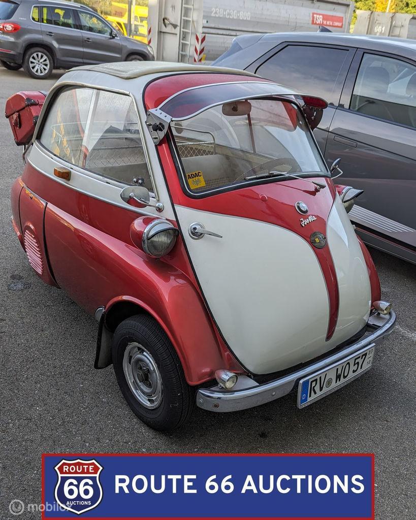 BMW Isetta 250 | 1957 | Route 66 Auctions, Auto's, Oldtimers, Bedrijf, Te koop, BMW, Benzine, Overige carrosserie, Handgeschakeld