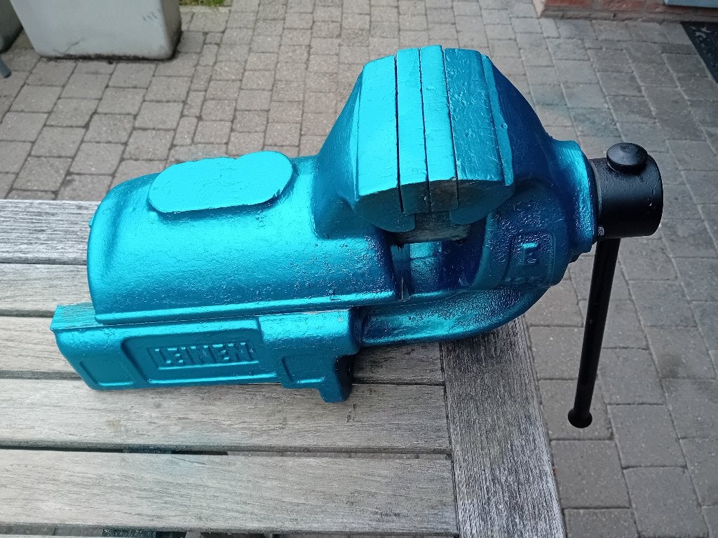 Bankschroef Leinen zware uitvoering, Doe-het-zelf en Bouw, Werkbanken, Ophalen, Zo goed als nieuw, 120 tot 170 cm, Bankschroef