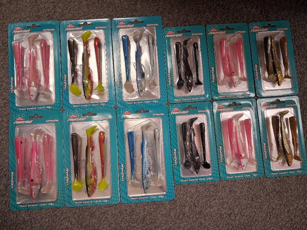 12 verpakkingen Berkley Powerbait Power Sardine Weedless..., Ophalen of Verzenden, Nieuw, Overige typen