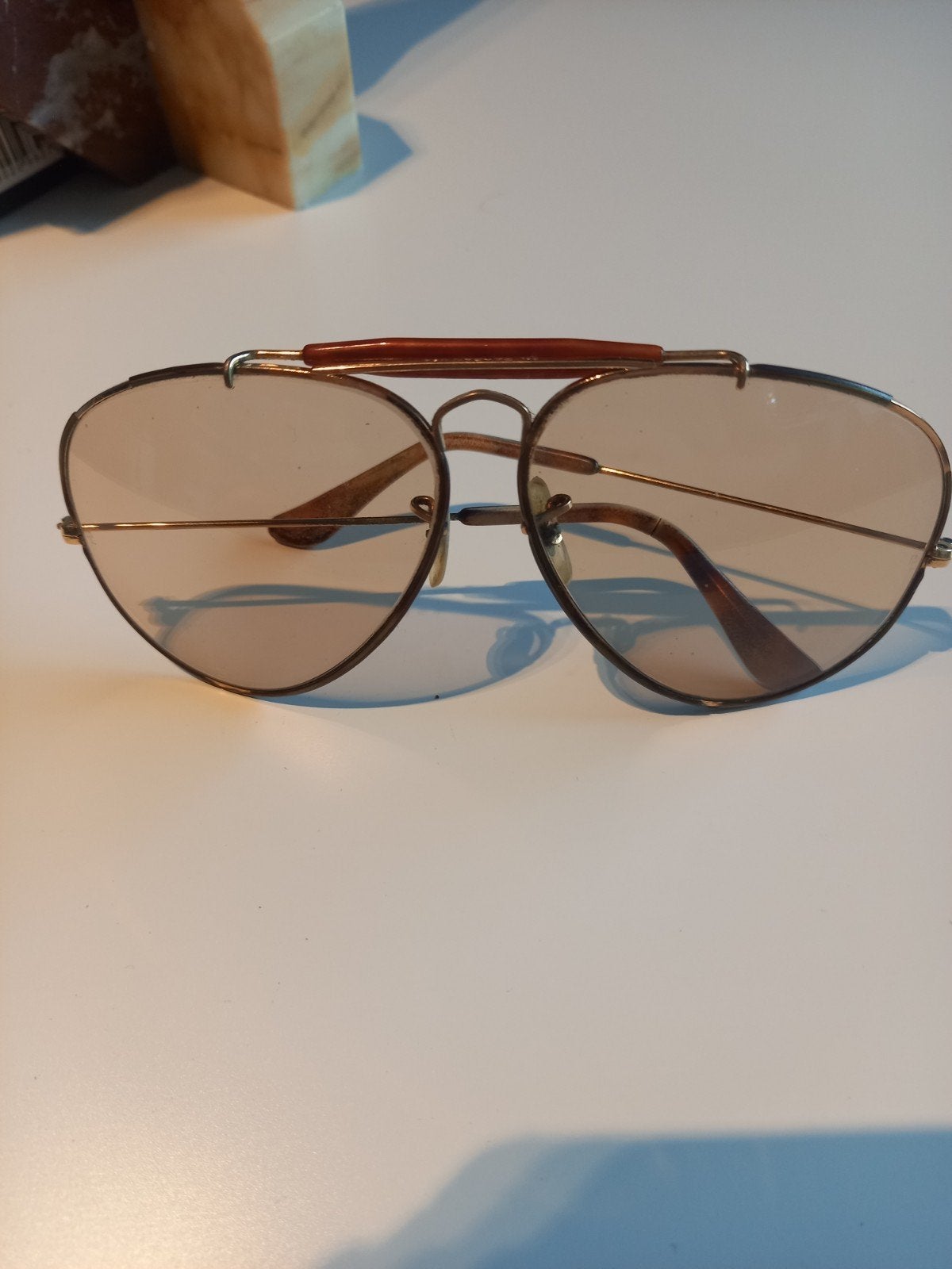 Vintage Ray Ban pilotenbril, Bijoux, Sacs & Beauté, Lunettes de Soleil & Lunettes | Hommes, Enlèvement ou Envoi, Utilisé, Lunettes de soleil