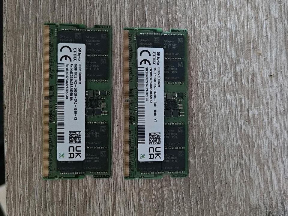 SK hynix 32 GB (2x16 GB) DDR5 5600 SO-DIMM CL46 werkgeheugen, Informatique & Logiciels, Enlèvement, Comme neuf, DDR5, 32 GB