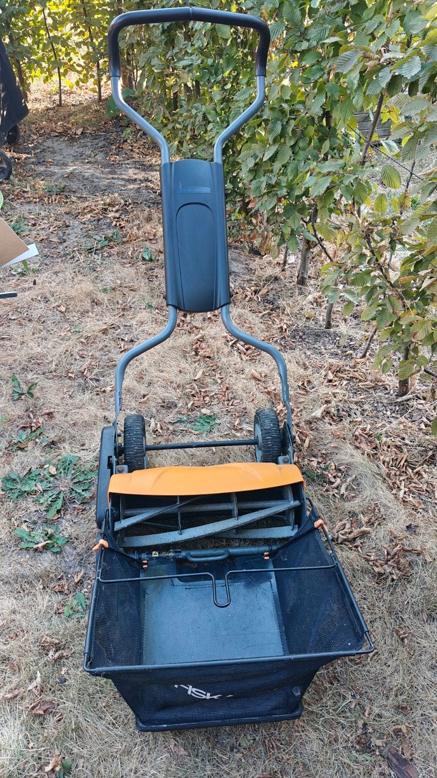 Fiskars StaySharp Max duwmaaier, Tuin en Terras, Gebruikt, Handgrasmaaier, Opvangzak, 40 t/m 49 cm
