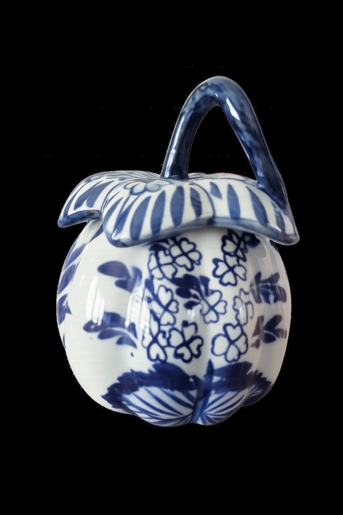 Chinees blauw-wit porseleinen bloemenmandje met deksel, Antiek en Kunst, Curiosa en Brocante, Ophalen