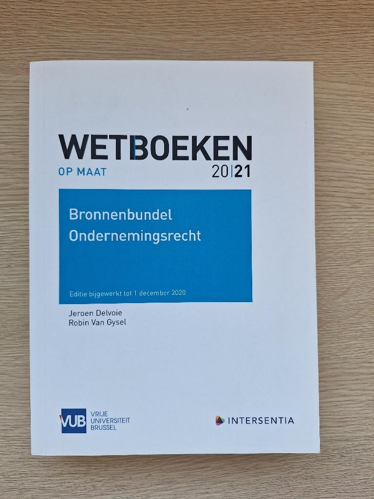 Bronnenbundel ondernemingsrecht, Boeken, Studieboeken en Cursussen, Ophalen of Verzenden, Zo goed als nieuw