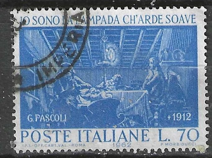 Italie 1962 - Yvert 863 - Mort de Giovanni Pascoli (ST), Envoi, Affranchi