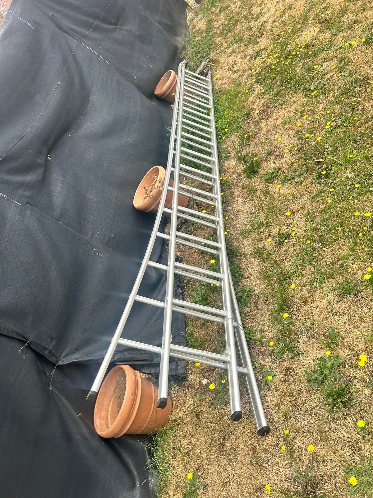 Ladder 5 M 2 delig, Ophalen, Zo goed als nieuw, Ladder