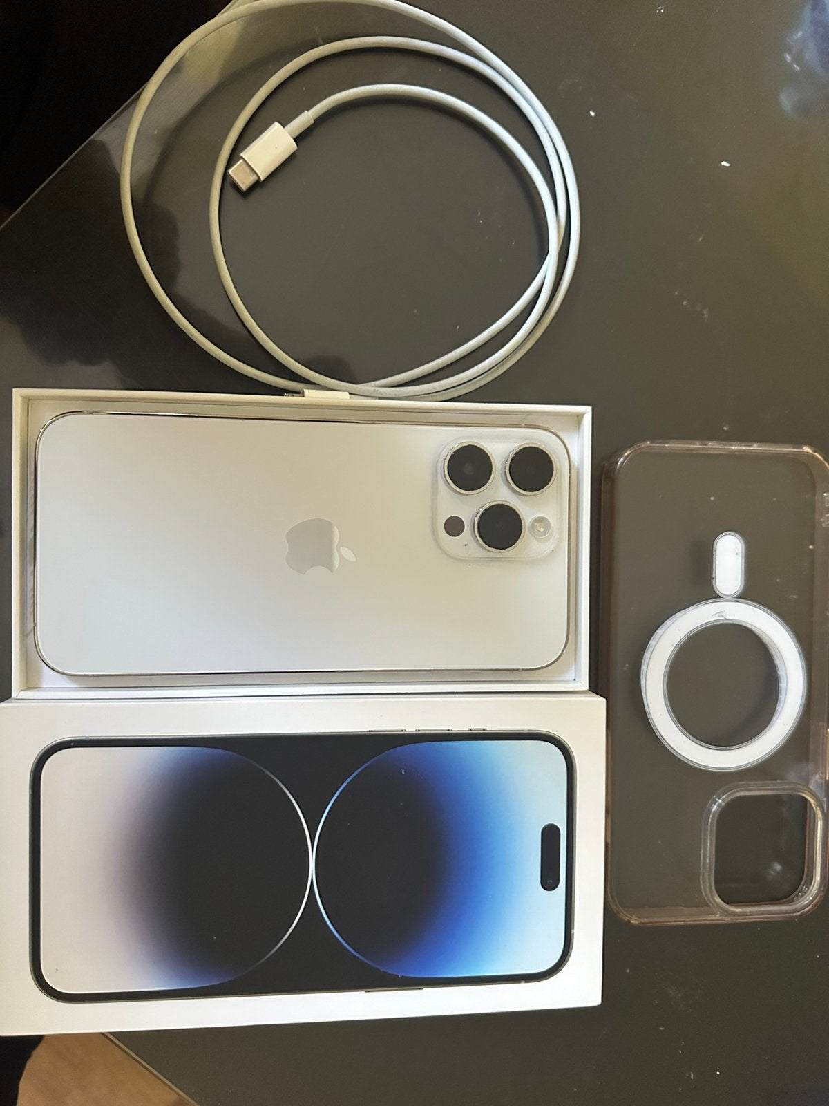Iphone 14 pro max, Telecommunicatie, Ophalen, 128 GB, Wit, Zo goed als nieuw