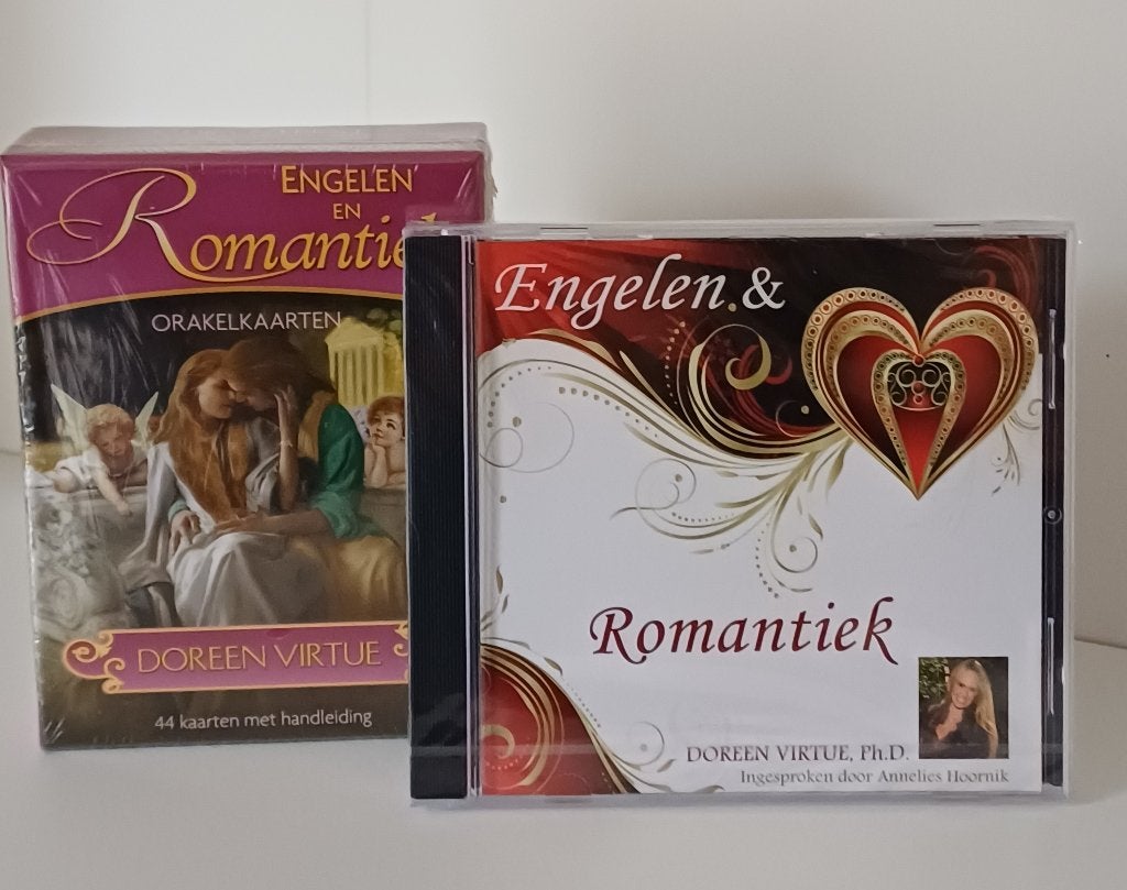 Set Engelen romantiek orakelkaarten en cd gloed nieuw, Doreen Virteu, Tarot of Kaarten leggen, Overige typen, Nieuw