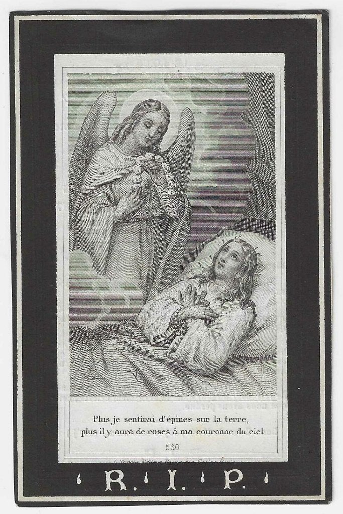 Flavie Delassus, ? 1794 - Fournes 1878, Ophalen of Verzenden, Bidprentje