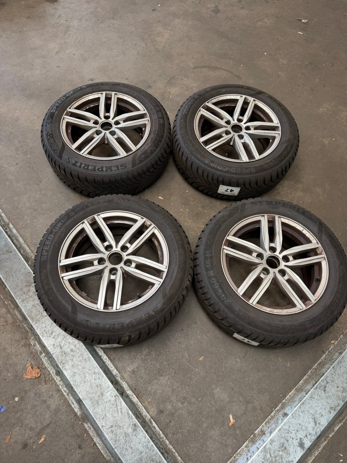 winterbanden op velg audi a4 2017, Ophalen, Winterbanden