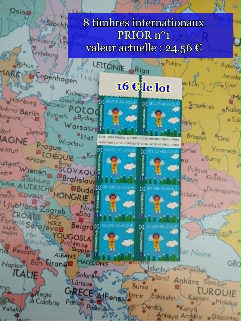 8 timbres Internationaux PRIOR n°1 Autocollants - Actuels, Enlèvement, Non oblitéré, Timbre-poste, Neuf