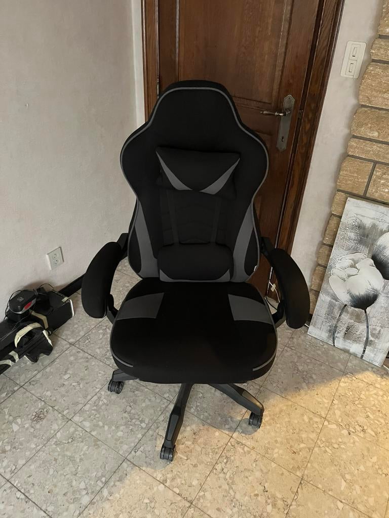 chaise de bureau, Gris, Chaise de bureau de gaming, Enlèvement, Utilisé