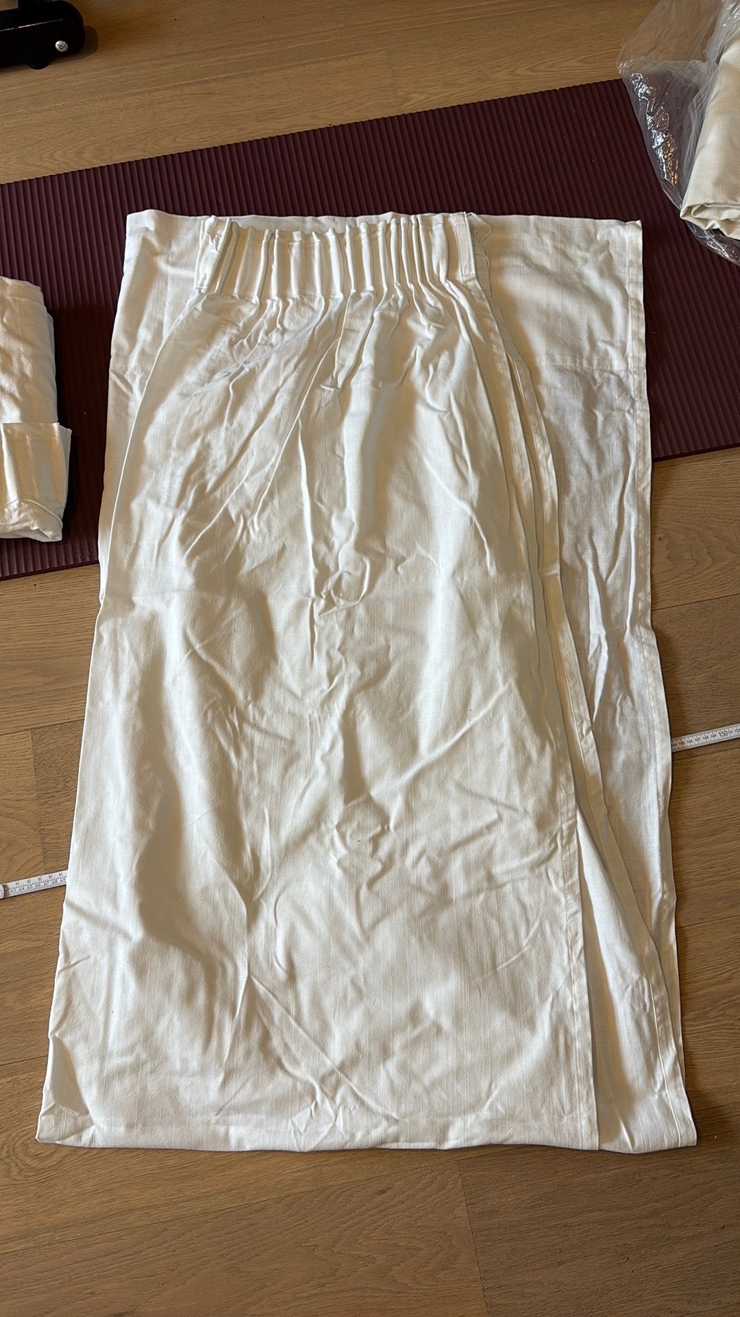 Gordijnen licht ecru 1 paar B135 en H 239, Translucide, 239 cm, Comme neuf, 135 cm
