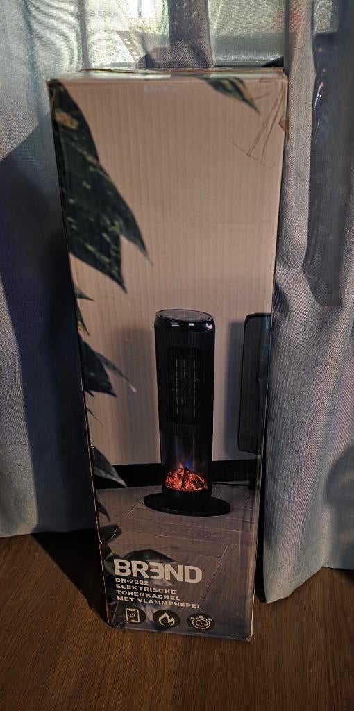Elektrische Kachel met Sfeerhaard en Thermostaat, Huis en Inrichting, Kachels, Ophalen, Zo goed als nieuw