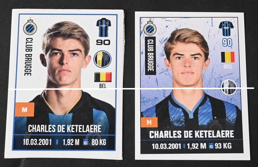 Panini / Club Brugge / Charles De Ketelaere / 2 stuks, Verzamelen, Verzenden, Nieuw, Poster, Plaatje of Sticker