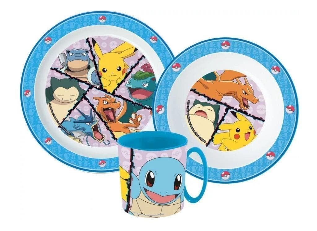 Pokemon Kinderservies met Mok - Magnetron - 3 Delig Eetsetje, Ophalen of Verzenden, Nieuw