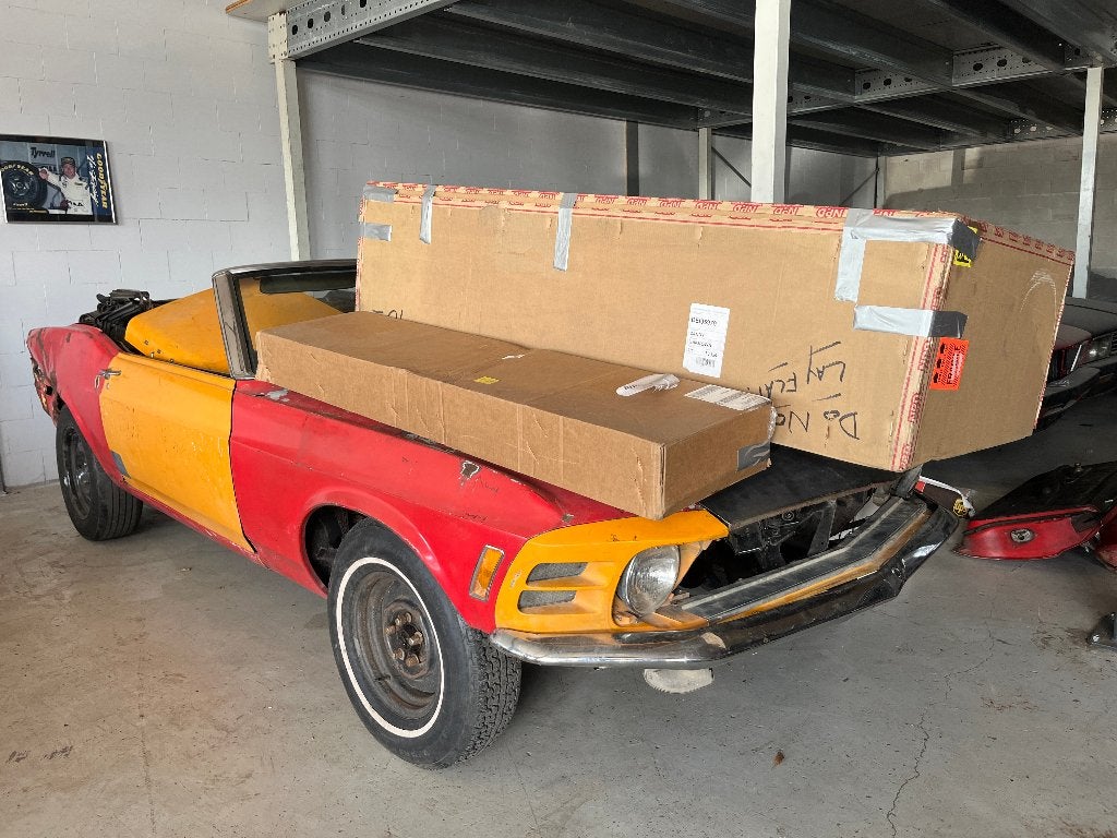 Ford Mustang V8 cabrio 1970, Automaat, 4 zetels, Achterwielaandrijving, Zwart