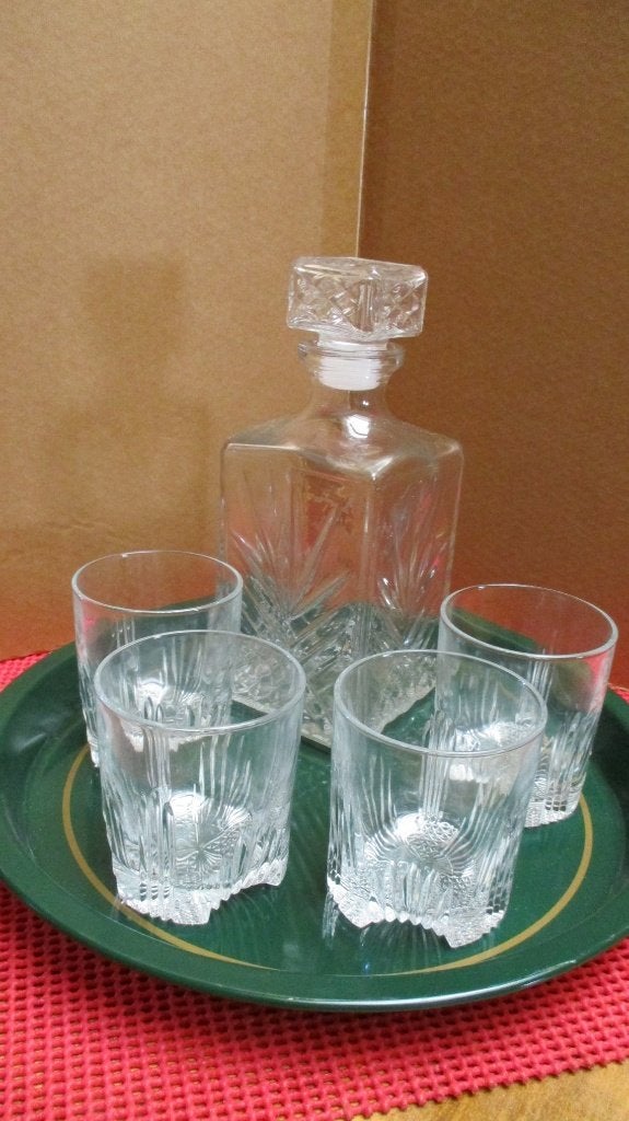 Whisky set op metalen dienblad NIEUW, Ophalen