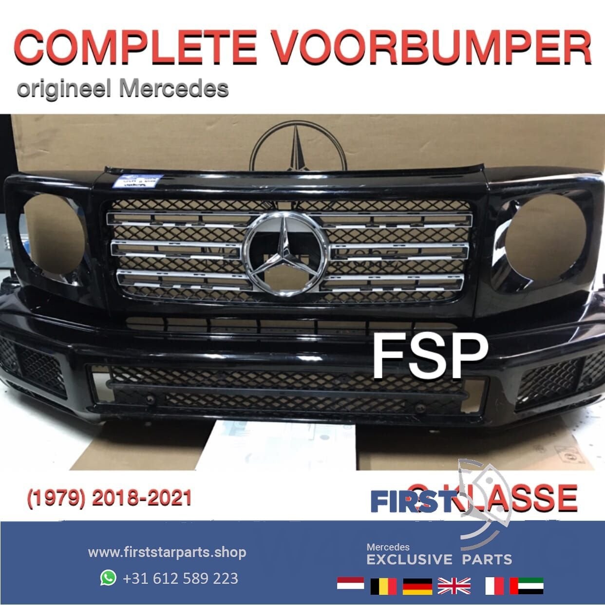 W463 G KLASSE AMG VOORBUMPER ZWART origineel Mercedes AMG 63, Utilisé, -, Avant, -