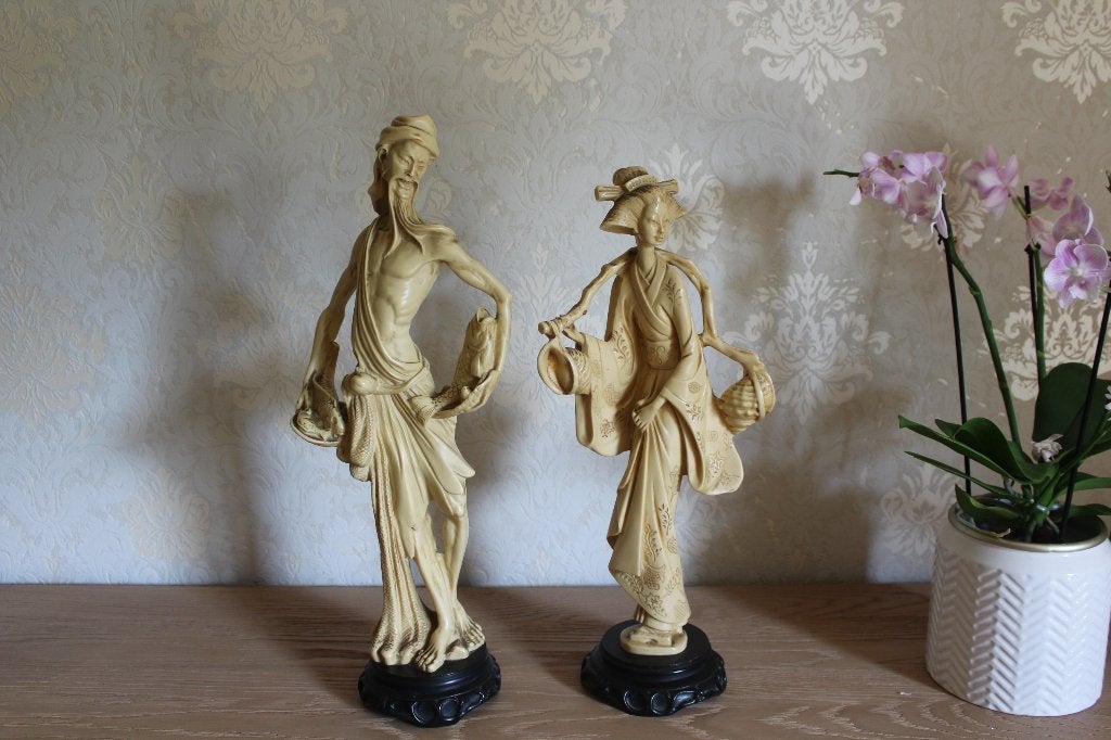 2 Chinese beelden (+/-  45 cm), Ophalen, Zo goed als nieuw, Mens