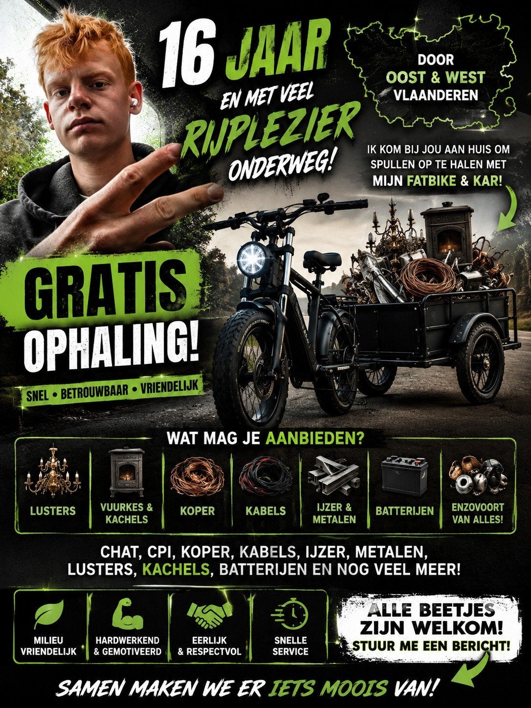 16 jaar en met veel rijplezier onderweg! Gratis ophaling i, Diversen, Overige Diversen, Ophalen