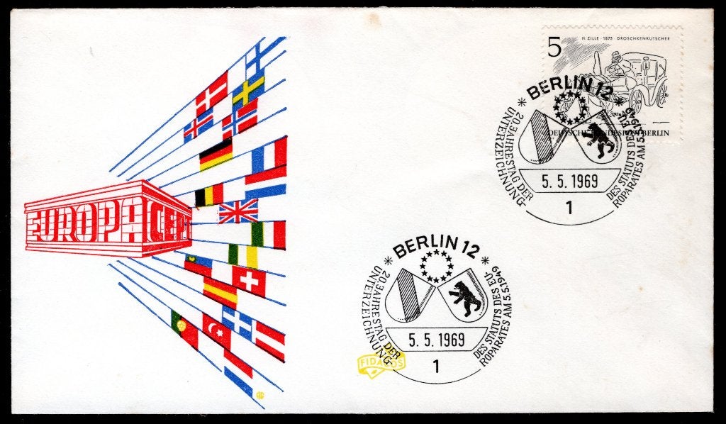 DUITSLAND BERLIN Yt. 305 FDC 5-5-1969, Verzenden, Gestempeld