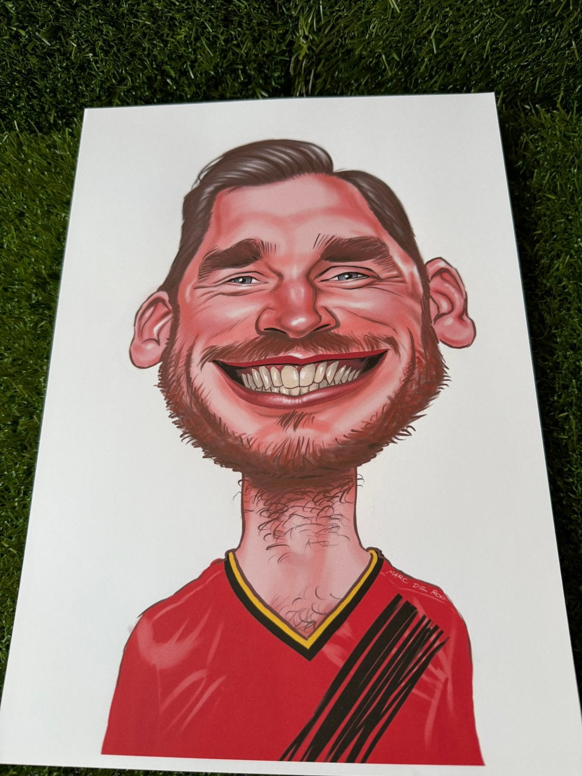 15 unieke karikatuur tekeningen rode duivels, Verzamelen, Ophalen of Verzenden, Nieuw, Overige typen