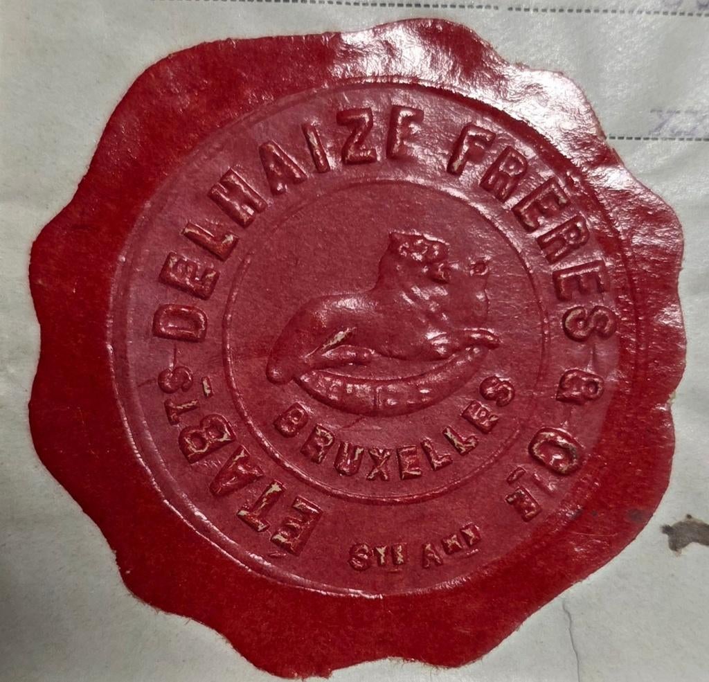 1920+Delhaize+Delhaize le Lion+Sylvain Paulus+Inédit, Collections, Enlèvement, Comme neuf, Panneau publicitaire