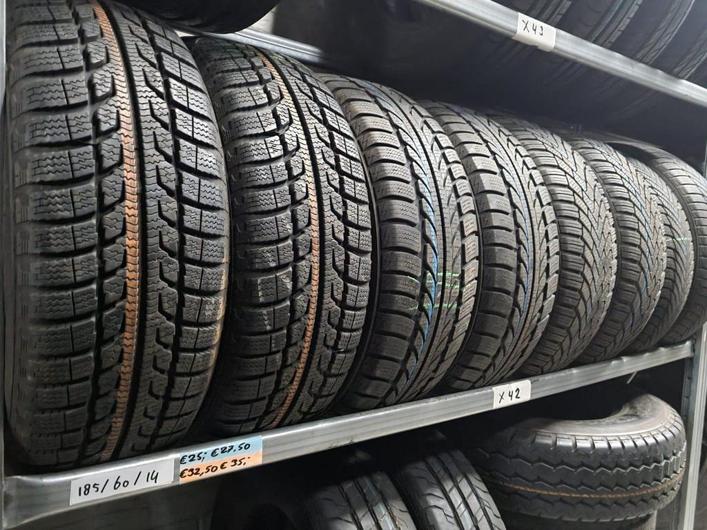 185/60/14 Winterbanden diverse A-merken 6+mm vanaf €30 p st., Auto-onderdelen, Banden en Velgen, 14 inch, Gebruikt, -, -
