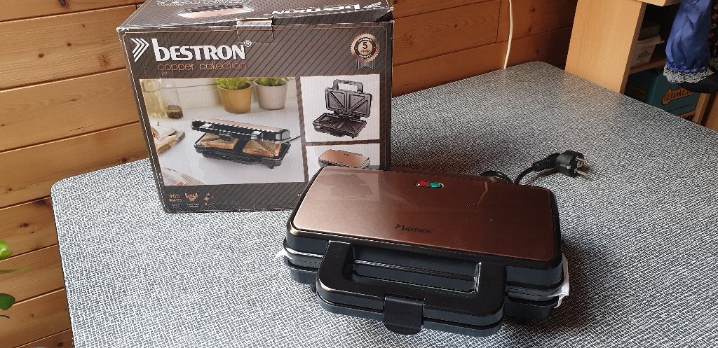 Bestron sandwichmaker XL, Elektronische apparatuur, Contactgrills, Ophalen of Verzenden, Nieuw