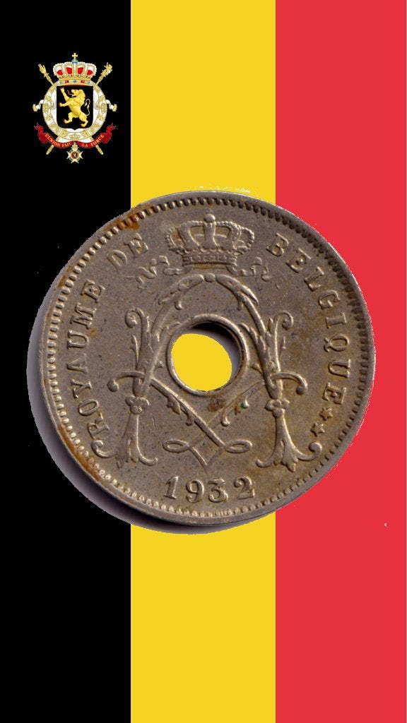 VARIANT: 5 cent 1932 FR (dubbele 3 zuidoost) - Albert I, Postzegels en Munten, Munten | België, Verzenden, Losse munt