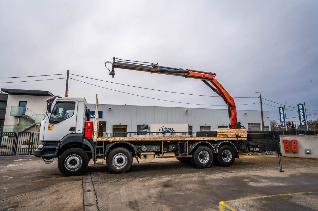 Renault KERAX 370 + PALFINGER 15T/M+2EXT. (bj 2004), Auto's, Vrachtwagens, Achterwielaandrijving, Elektrische ramen, Renault, 272 kW