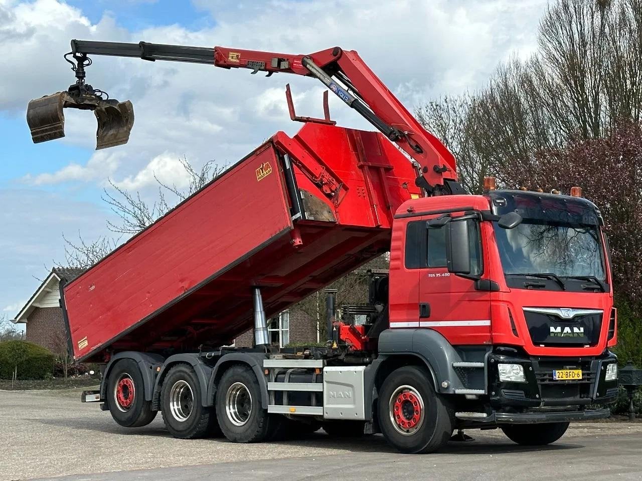 MAN TGS 35.400 8X4 TRIPLE! EURO6! Z-KRAAN/KIPPER!TOP! DK1113, Auto's, Vrachtwagens, 400 pk, Euro 6, MAN, Bedrijf