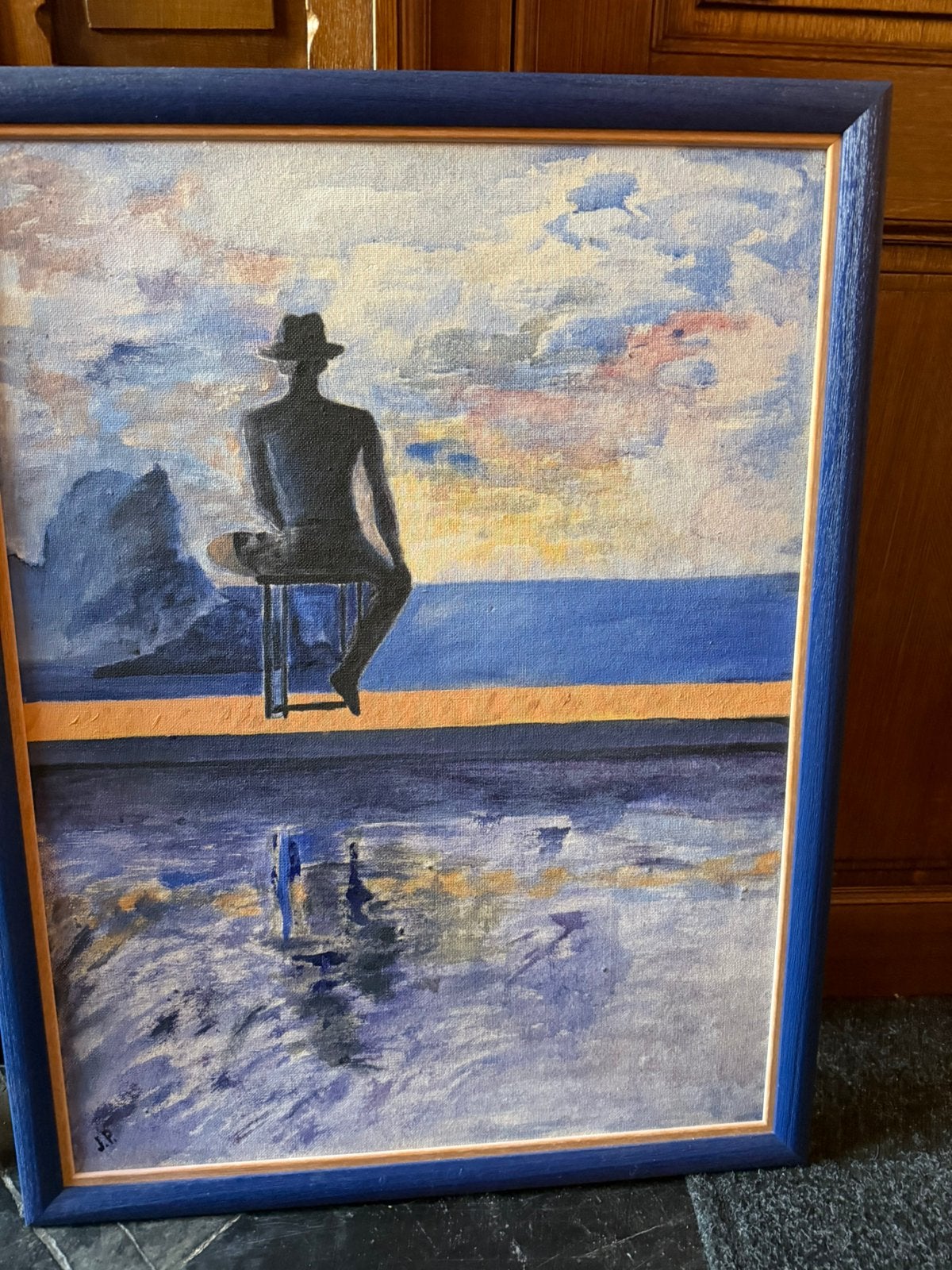 La dame au chapeau, Antiquités & Art, Portrait ou Personnes, Peinture à l'huile, Enlèvement, Toile