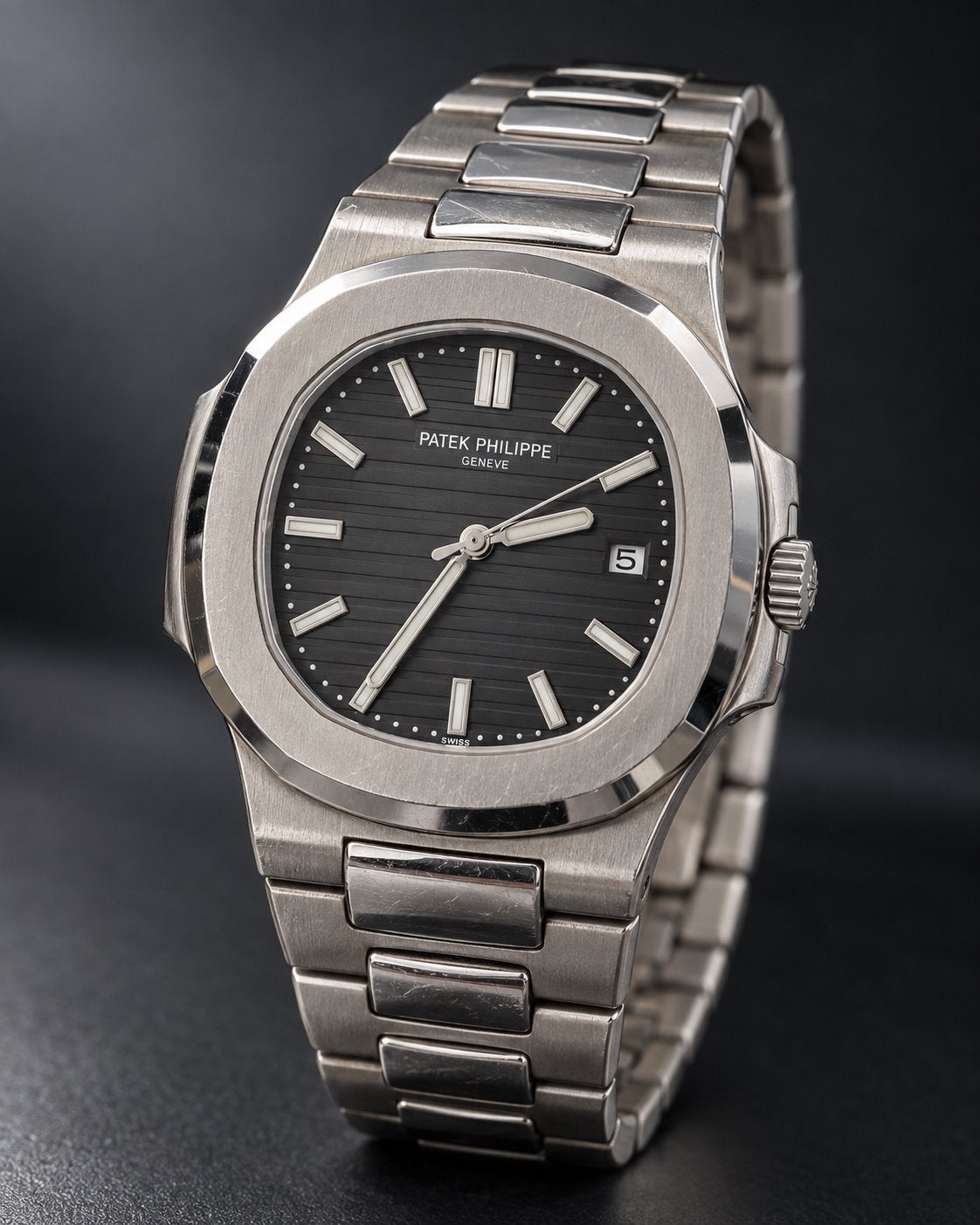Patek Philippe Nautilus, Bijoux, Sacs & Beauté, Enlèvement, Comme neuf, Acier, Acier